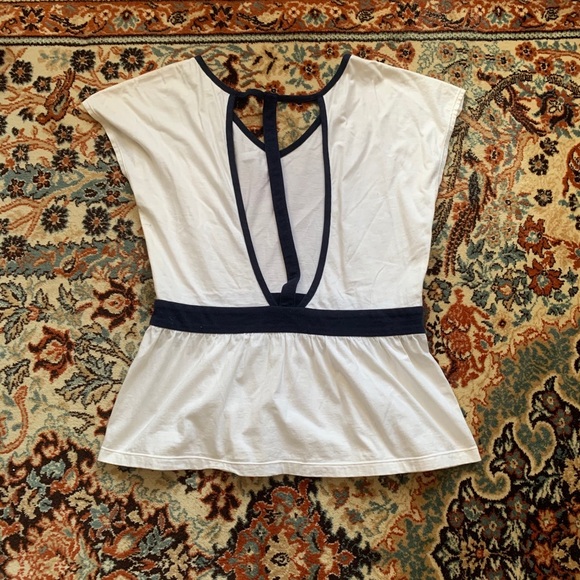 Peplum Top with cutout back - Picture 2 of 3